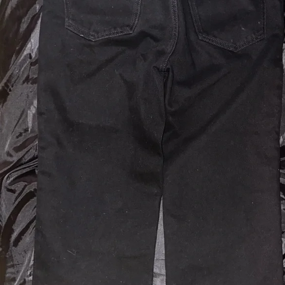 Paco Rabanne Black and Gold Flare Jeans with Studded Details